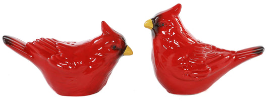 🕊️ Cardinals in the Kitchen – Ceramic Salt & Pepper Shaker Set