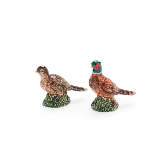 🌾 Woodland Whimsy Salt & Pepper Shakers – Pheasant Pair