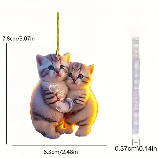 🐾 Purr-fect Pair Cat Couple Keychain 🐾
